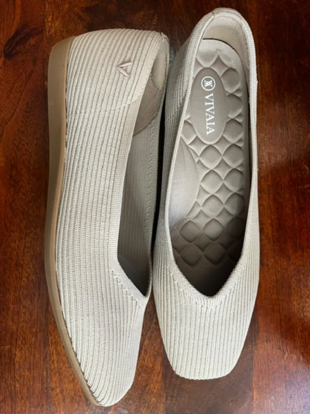 Women's Vivaia - Margot Walker - Lightweight - Sq-Toe Flats - Beige/Almond - 8.5
